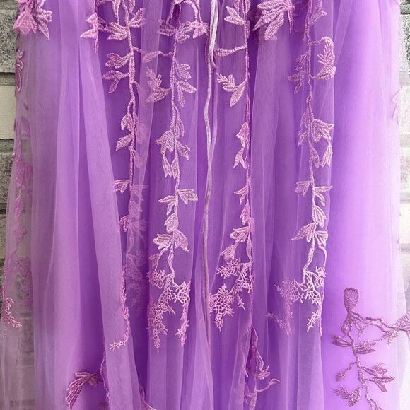 Nbn ladies 4 formal purple with tulle dress - Picture 5 of 6